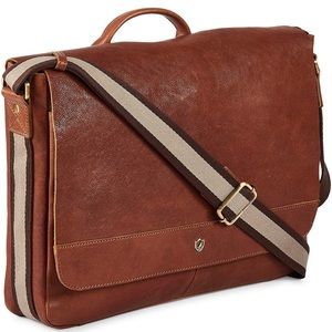 Leather Messenger Bag Vintage Used 1x Vintage in Cognac CLEARANCE BUY IT NOW